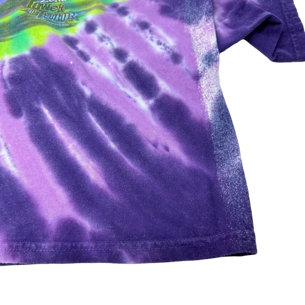 DISNEY‎ PARKS Tower Of Terror Vintage Green Purple Tie-Dye Twilight Zone Medium - Picture 9 of 9